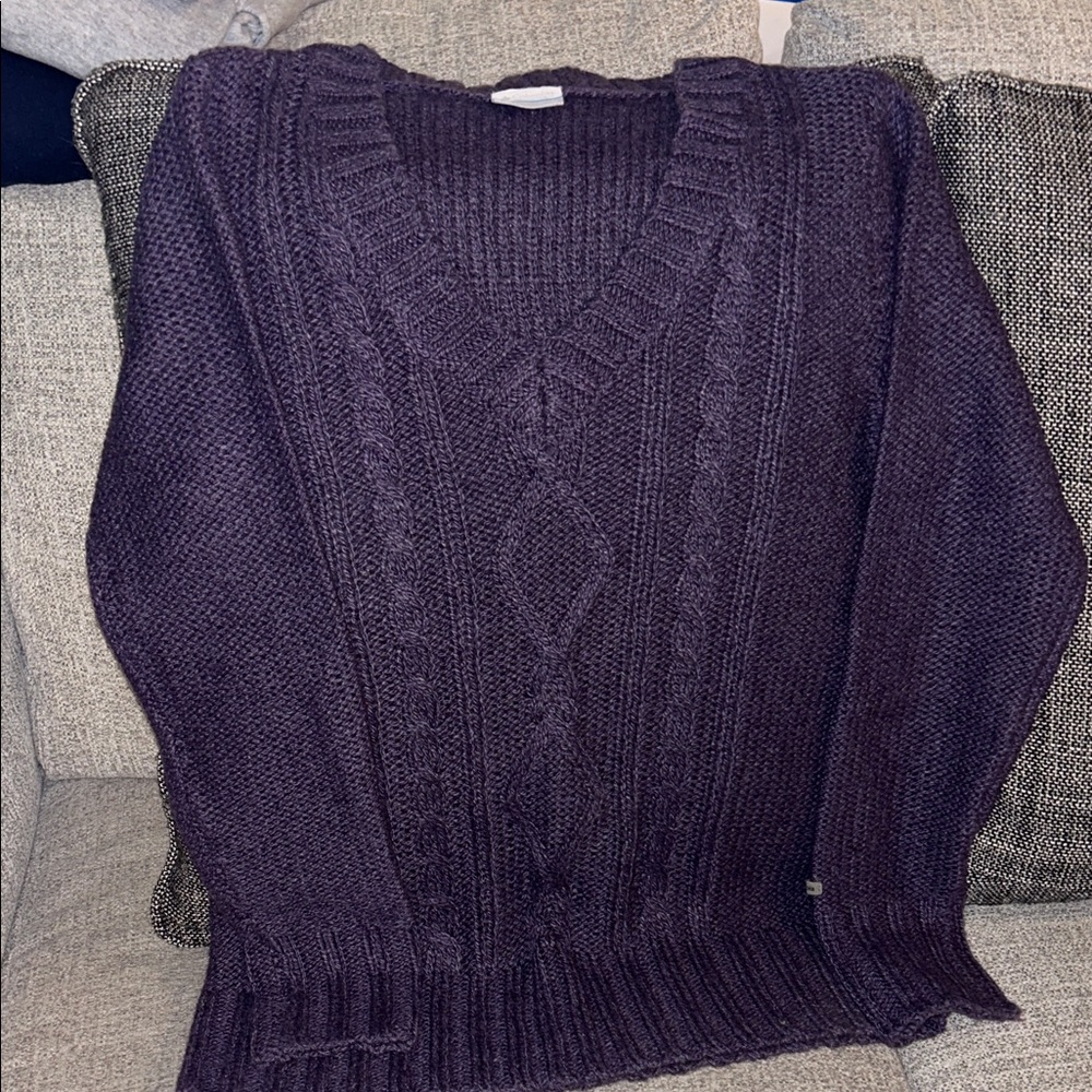 Columbia Women's Deep Purple V-Neck Sweater